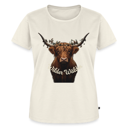 Wilder Wälder – Schwarzwald Highland Rind | Frauen Premium T-Shirt - Naturweiß