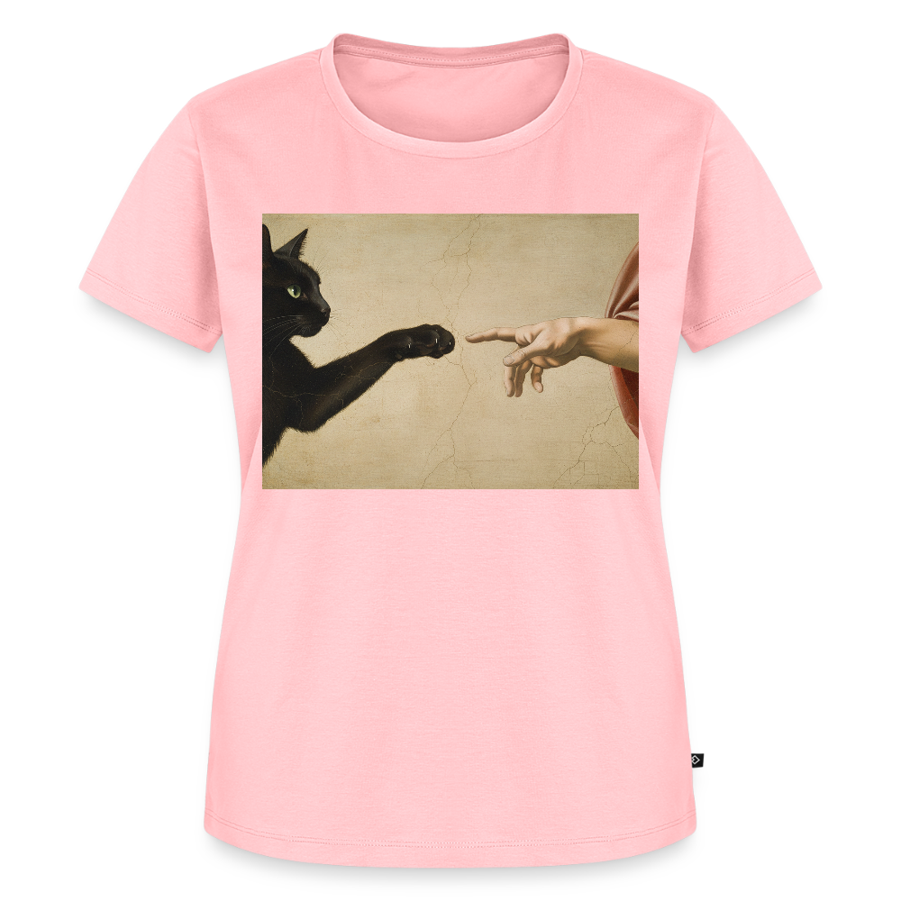Die Erschaffung Adams… aber die Katze war schneller | Frauen Premium T-Shirt - Rosa