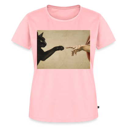 Die Erschaffung Adams… aber die Katze war schneller | Frauen Premium T-Shirt - Rosa