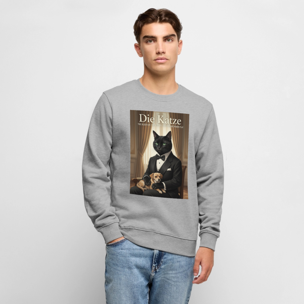 Die Katze – Krümel regelt das |  Männer Premium Pullover - Grau meliert
