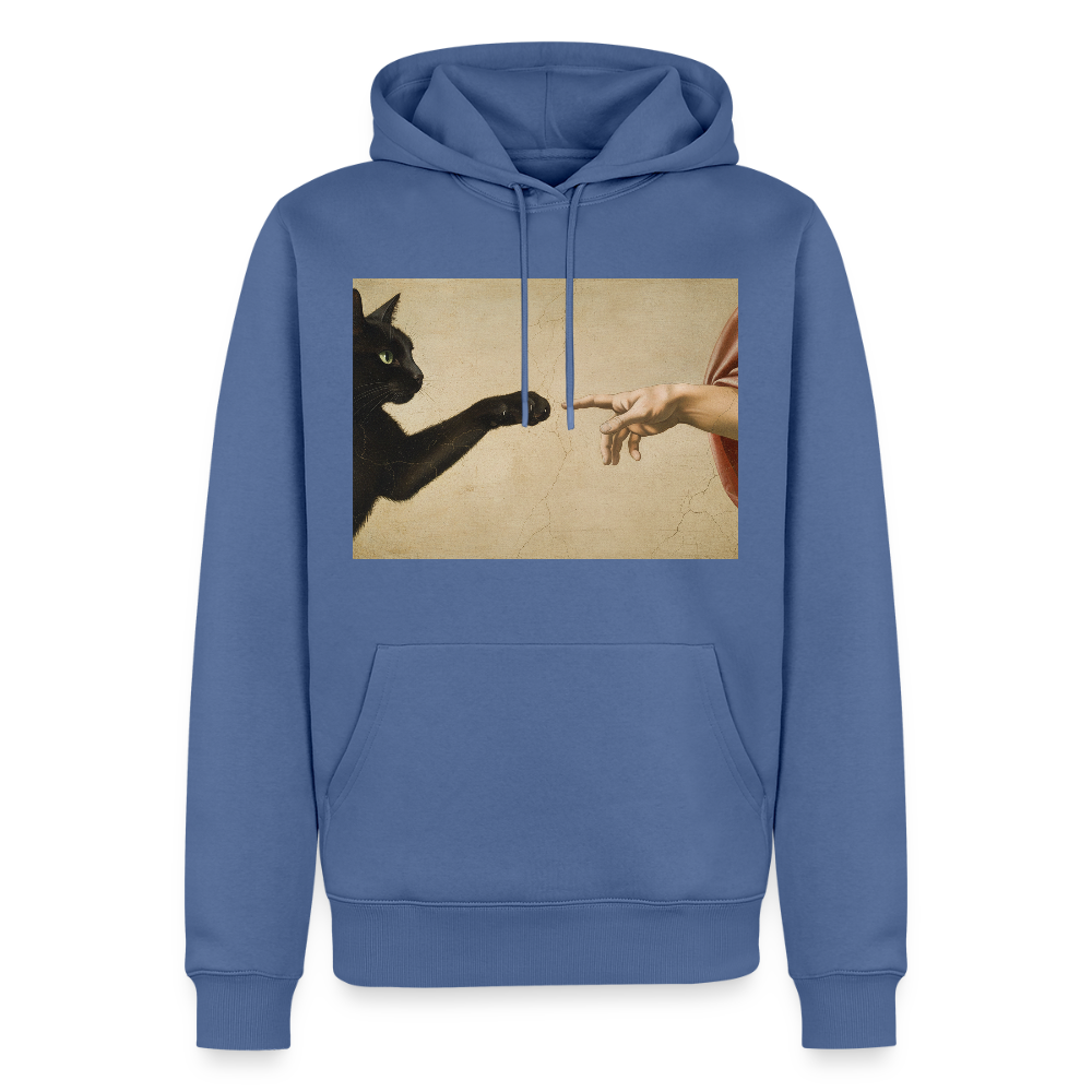 Die Erschaffung Adams… aber die Katze war schneller | Männer Premium Hoodie - Taubenblau
