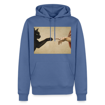Die Erschaffung Adams… aber die Katze war schneller | Männer Premium Hoodie - Taubenblau