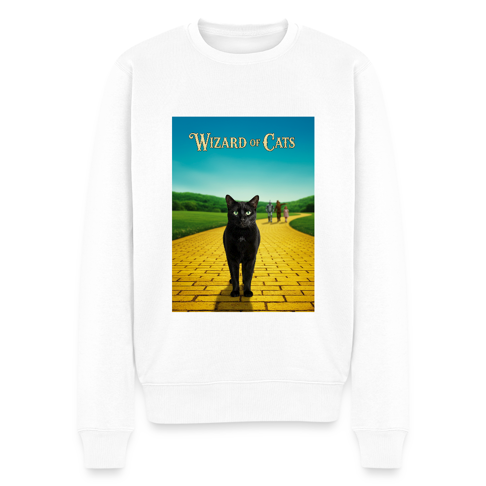 Wizard of Cats – Der gelbe Weg gehört Krümel |  Männer Premium Pullover - Weiß