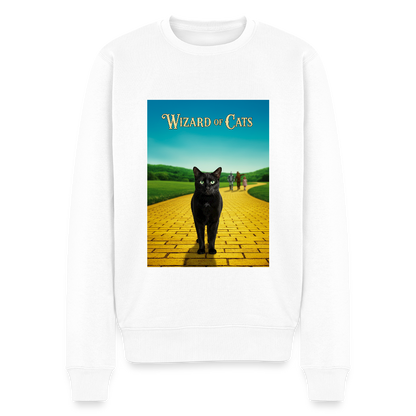 Wizard of Cats – Der gelbe Weg gehört Krümel |  Männer Premium Pullover - Weiß