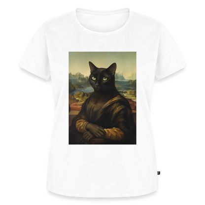 Mona Lisa… aber es ist eine Katze | Frauen Premium T-Shirt - Weiß