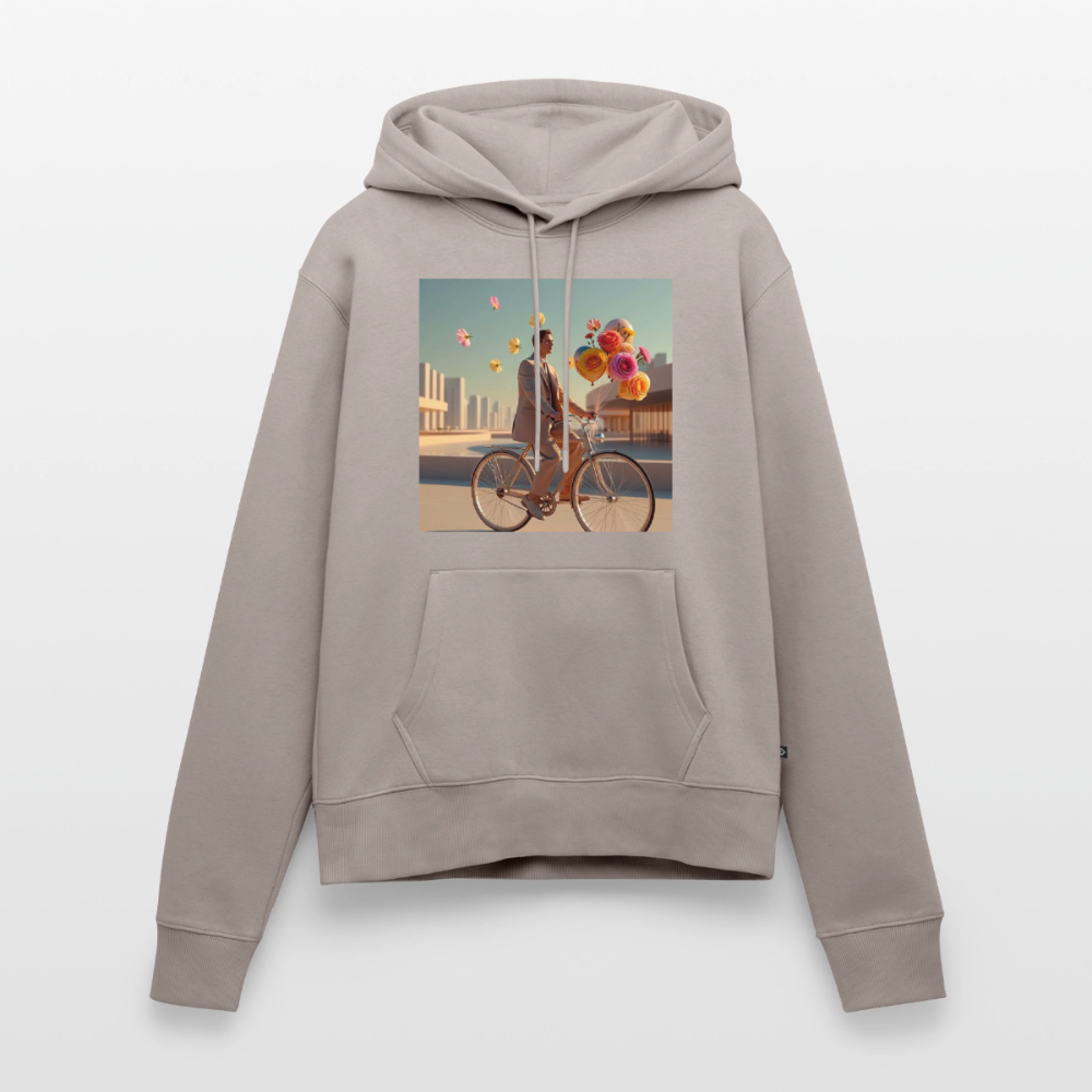 Fahrt ins Ungewisse (mit Blumen) | Frauen Premium Hoodie - Taupe