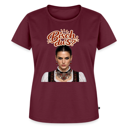 Schwarzwaldstolz – Sie weiß, wer sie isch | Frauen Premium T-Shirt - Burgunderrot