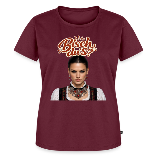 Schwarzwaldstolz – Sie weiß, wer sie isch | Frauen Premium T-Shirt - Burgunderrot