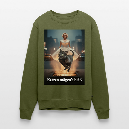 Katzen mögen’s heiß |  Männer Premium Pullover - Khaki
