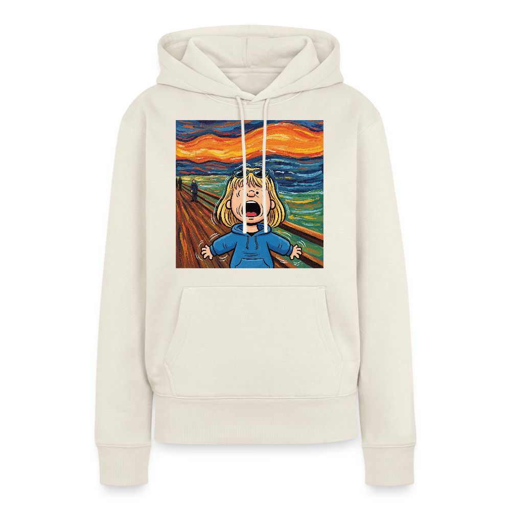 Der Schrei… manchmal bist du es selbst | Frauen Premium Hoodie - Naturweiß