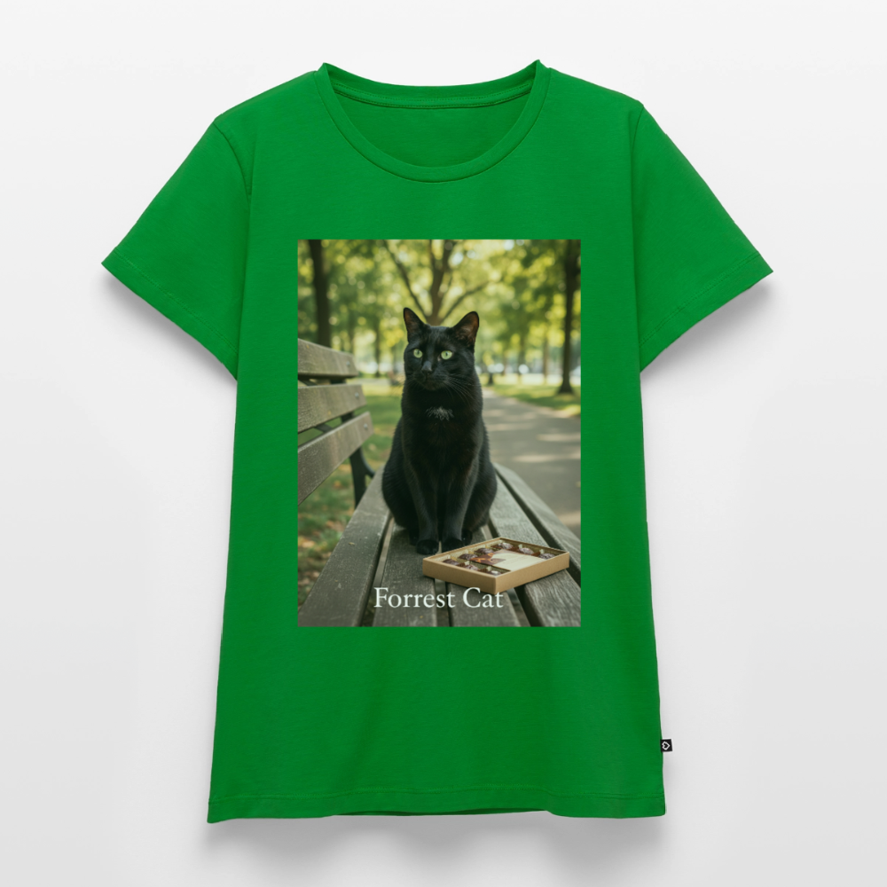 Forrest Cat – Krümel wartet | Frauen Premium T-Shirt - Grün