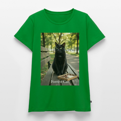 Forrest Cat – Krümel wartet | Frauen Premium T-Shirt - Grün