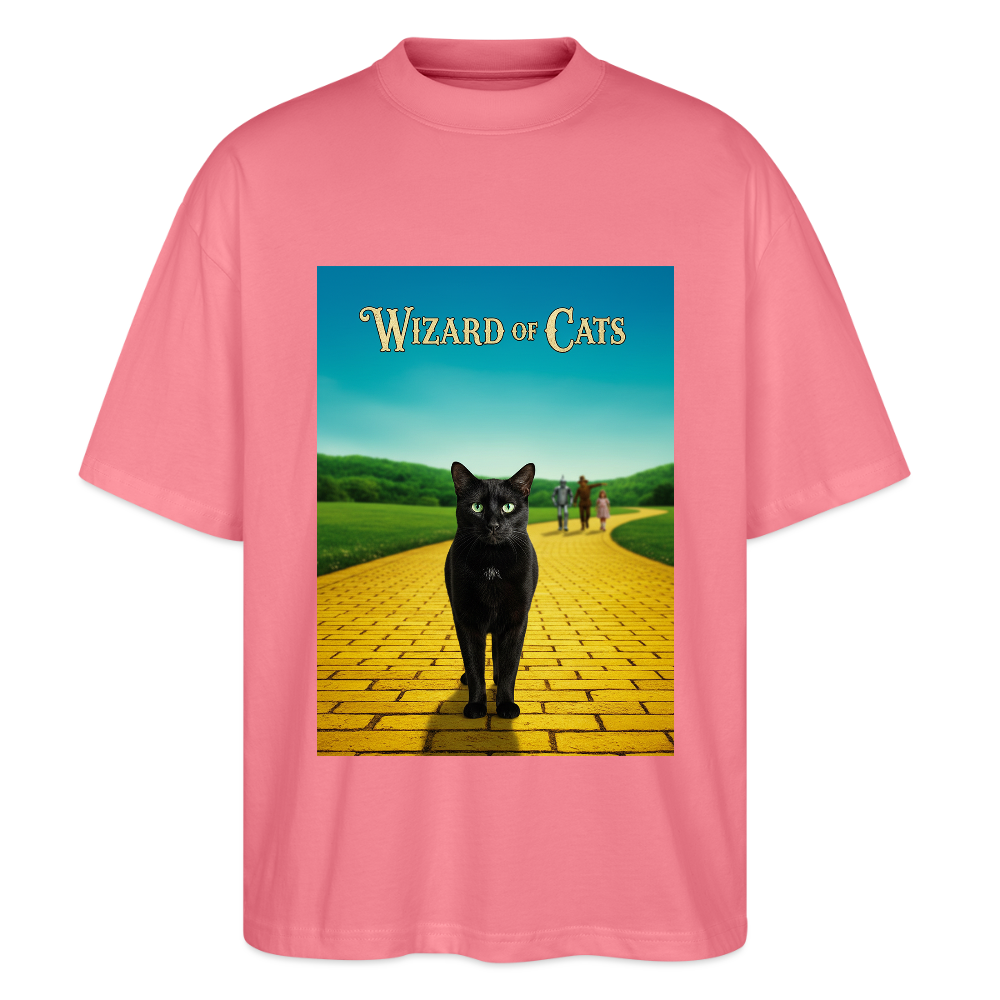 Wizard of Cats – Der gelbe Weg gehört Krümel | Stanley/Stella Oversized Unisex Bio T-Shirt Blaster - Pink 