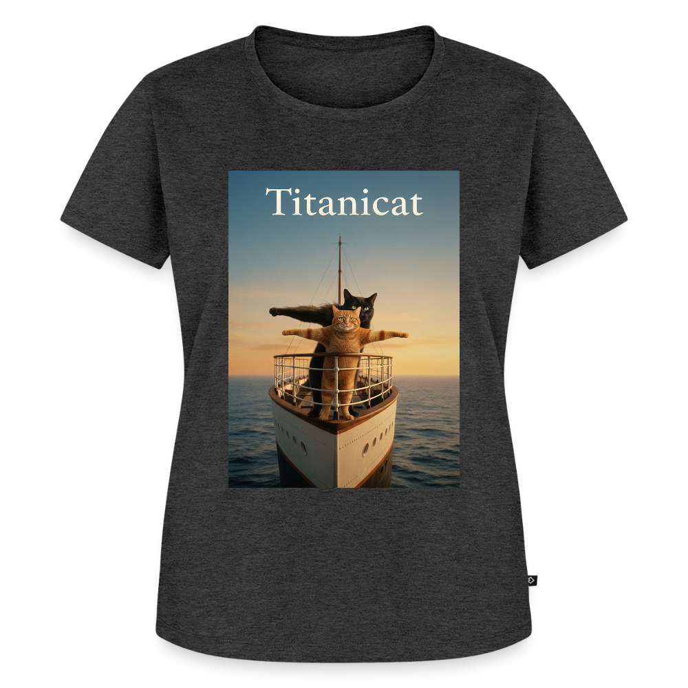 Titanicat – Ich bin der König der Kratzbäume | Frauen Premium T-Shirt - Anthrazit meliert
