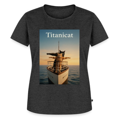 Titanicat – Ich bin der König der Kratzbäume | Frauen Premium T-Shirt - Anthrazit meliert