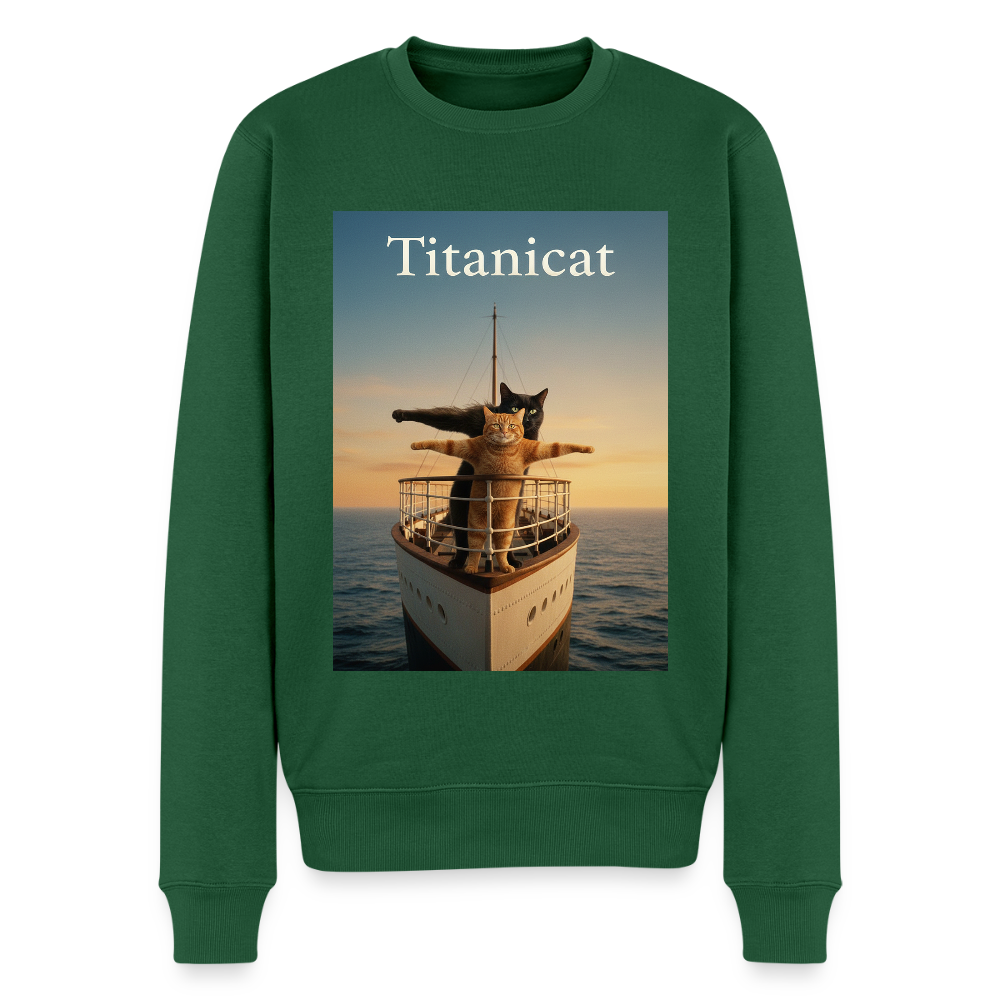 Titanicat – Ich bin der König der Kratzbäume |  Männer Premium Pullover - Flaschengrün
