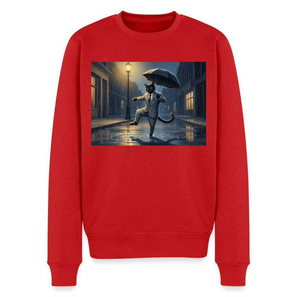 Krümel tanzt im Regen |  Männer Premium Pullover - Rot