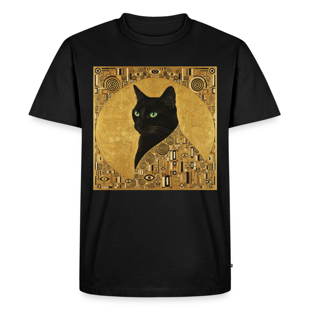Adele… aber sie schnurrt – Goldene Katze à la Klimt | Männer Premium T-Shirt - Schwarz