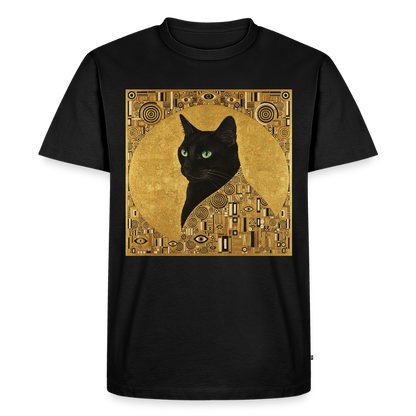Adele… aber sie schnurrt – Goldene Katze à la Klimt | Männer Premium T-Shirt - Schwarz