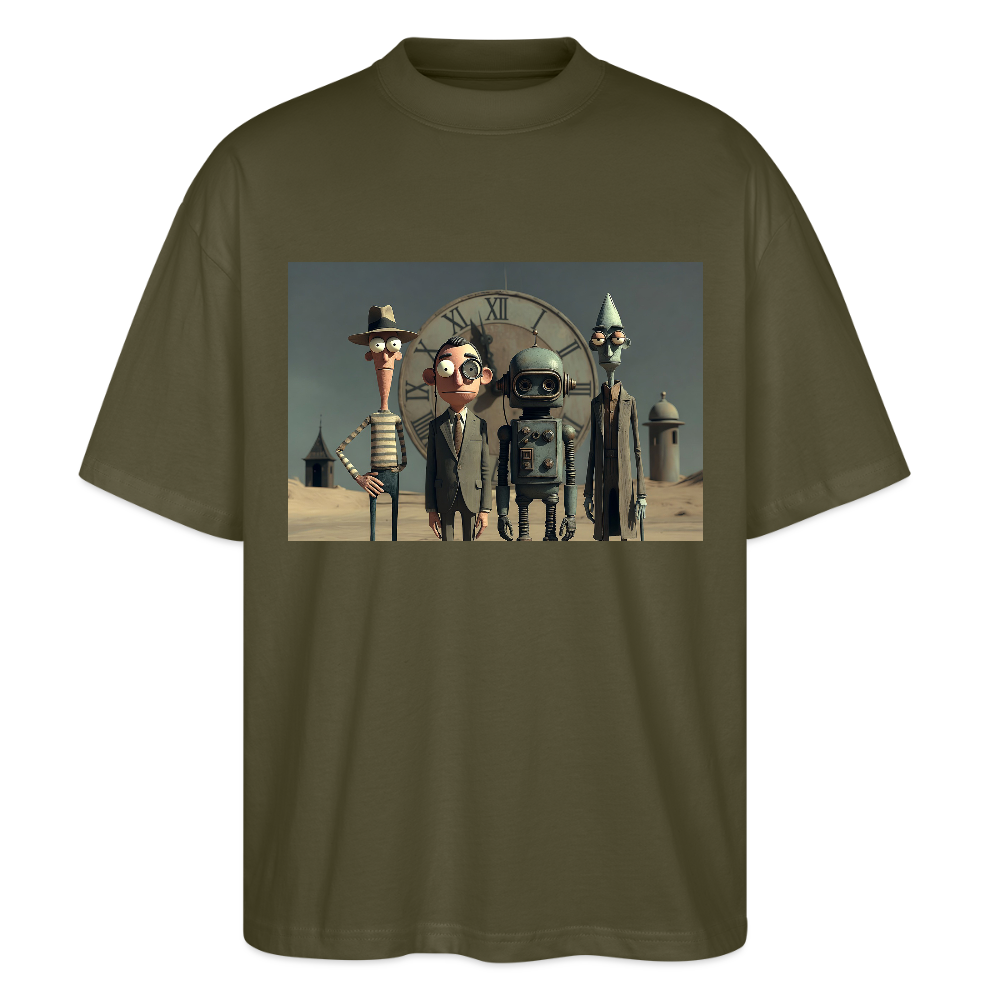 Pünktlich zu spät – Die seltsame Gesellschaft | Stanley/Stella Oversized Unisex Bio T-Shirt Blaster - Khaki