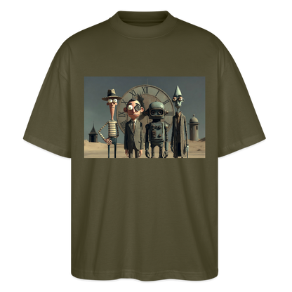 Pünktlich zu spät – Die seltsame Gesellschaft | Stanley/Stella Oversized Unisex Bio T-Shirt Blaster - Khaki