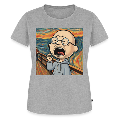 Der Schrei… aber heute bin ich dran | Frauen Premium T-Shirt - Grau meliert