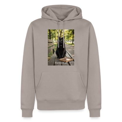 Forrest Cat – Krümel wartet | Männer Premium Hoodie - Taupe