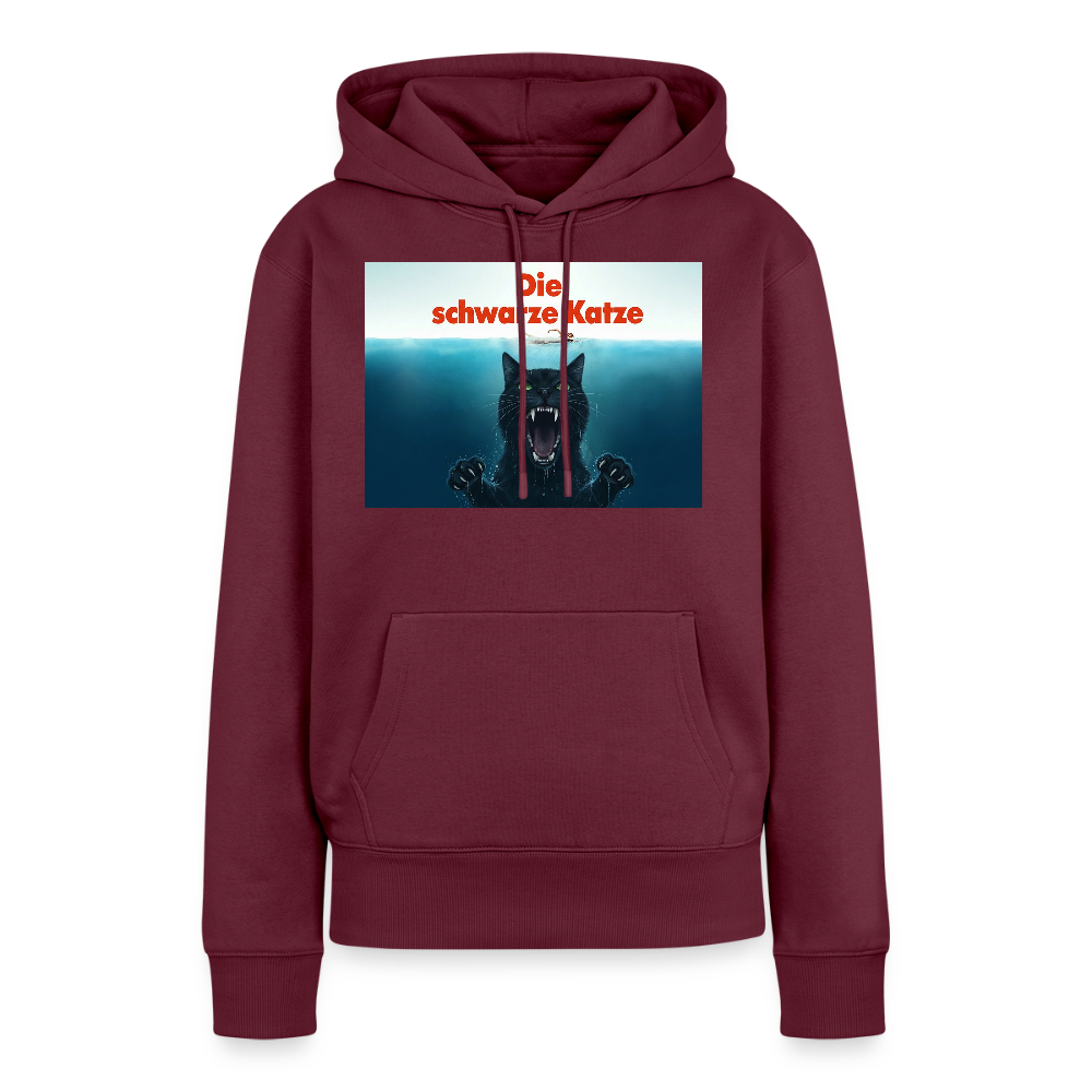 Die schwarze Katze – Krümel taucht auf | Frauen Premium Hoodie - Burgunderrot