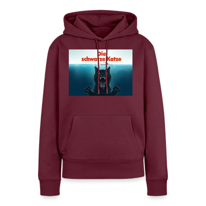 Die schwarze Katze – Krümel taucht auf | Frauen Premium Hoodie - Burgunderrot