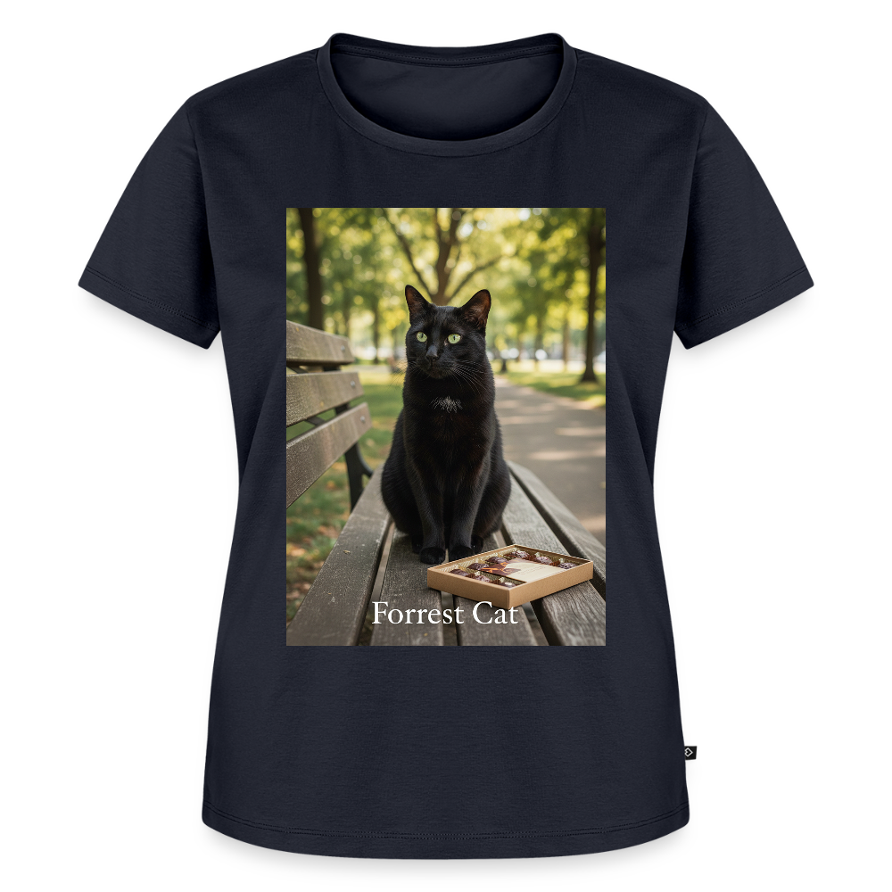Forrest Cat – Krümel wartet | Frauen Premium T-Shirt - Navy