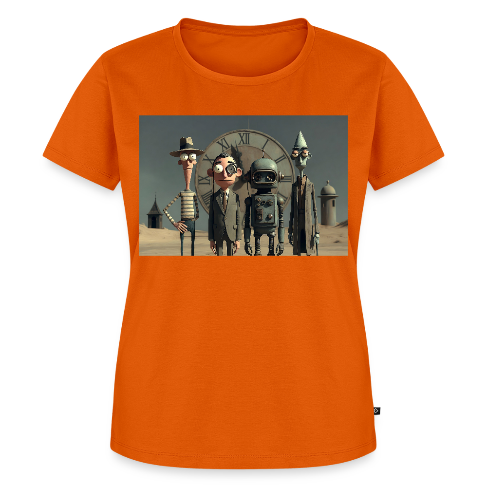 Pünktlich zu spät – Die seltsame Gesellschaft | Frauen Premium T-Shirt - Orange 