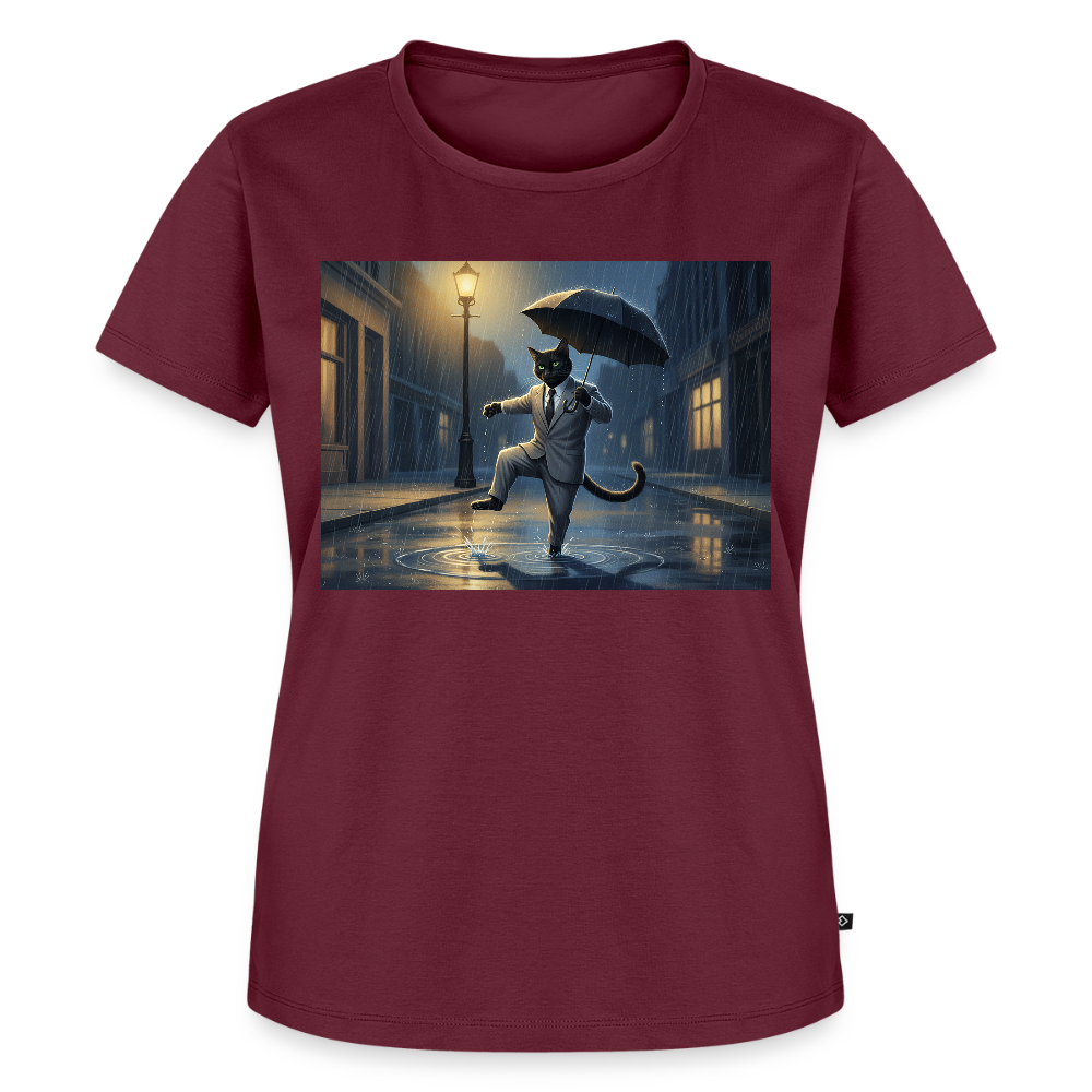 Krümel tanzt im Regen | Frauen Premium T-Shirt - Burgunderrot