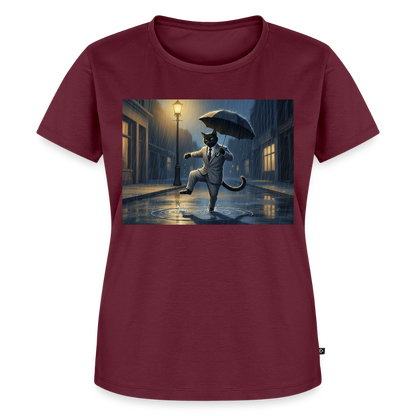 Krümel tanzt im Regen | Frauen Premium T-Shirt - Burgunderrot