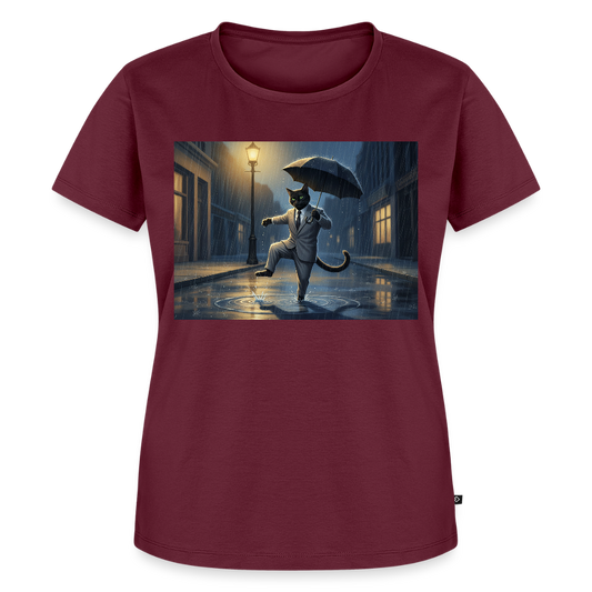 Krümel tanzt im Regen | Frauen Premium T-Shirt - Burgunderrot
