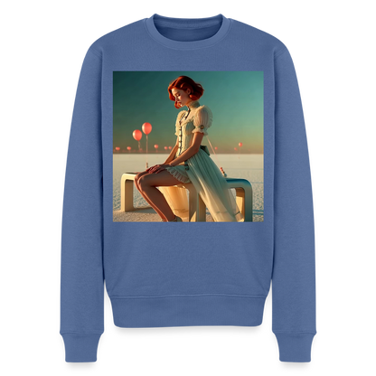 Leise Gedanken bei lauter Farben |  Männer Premium Pullover - Taubenblau