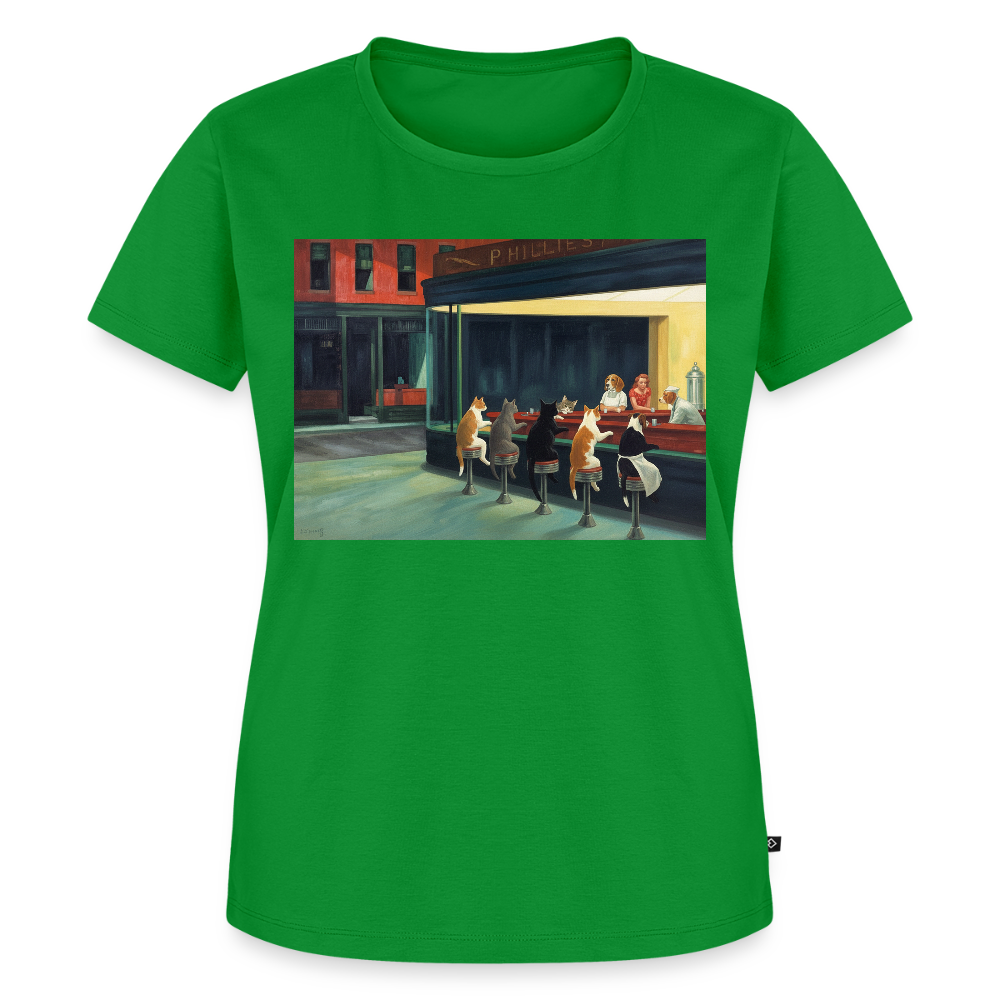 Wenn Hopper Katzen gemalt hätte | Frauen Premium T-Shirt - Grün
