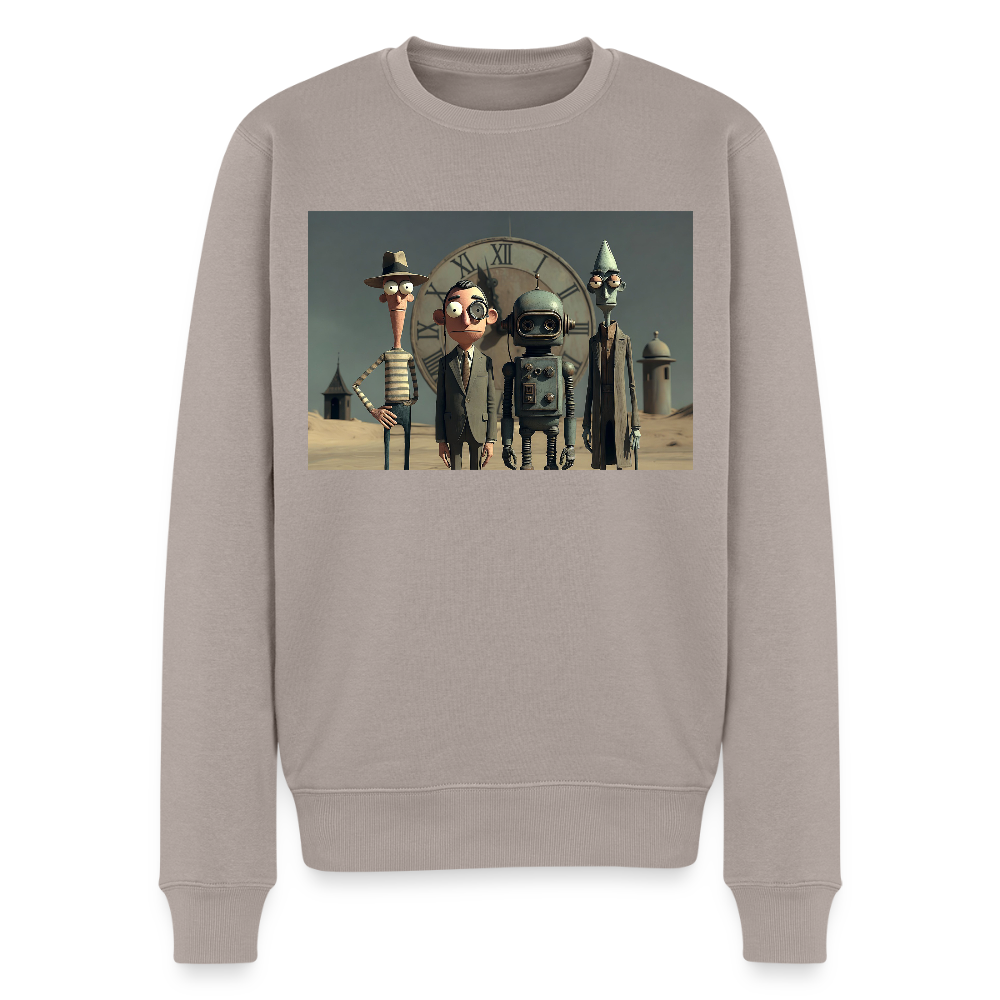 Pünktlich zu spät – Die seltsame Gesellschaft |  Männer Premium Pullover - Taupe
