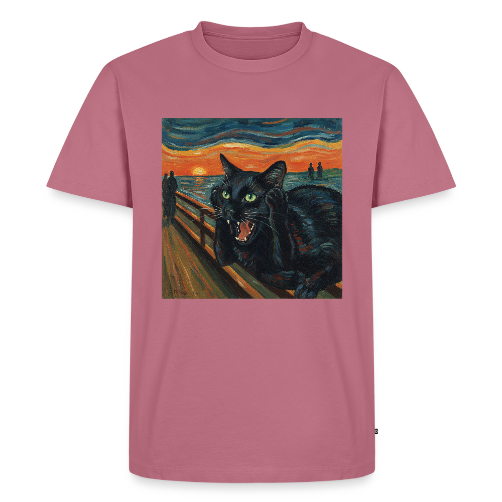 Der Schrei… aber die Katze hat’s zuerst gemerkt | Männer Premium T-Shirt - Mauve