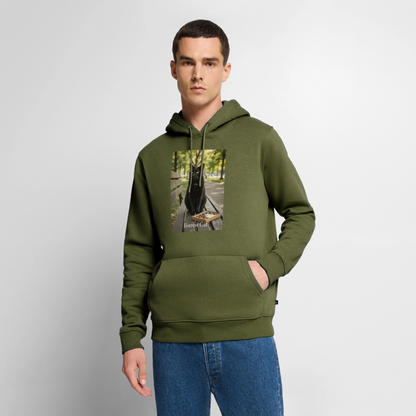 Forrest Cat – Krümel wartet | Männer Premium Hoodie - Khaki