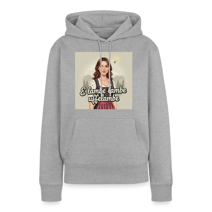 E Lambe, lambe, uffelambe – Alemannischer Geistesblitz | Frauen Premium Hoodie - Grau meliert
