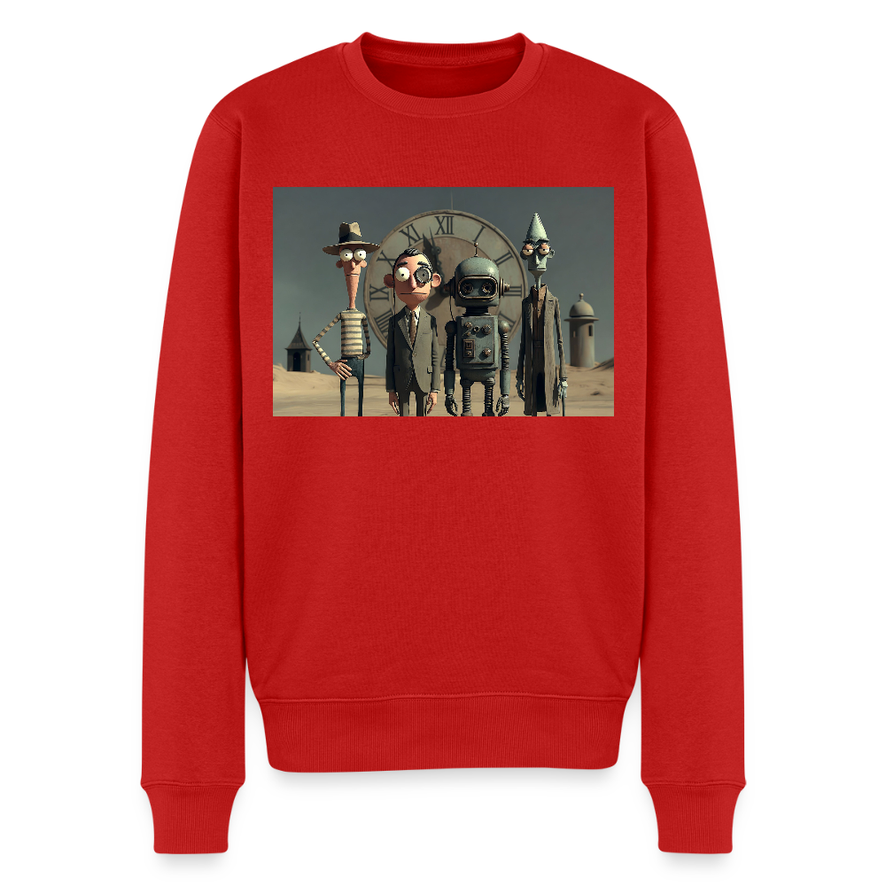 Pünktlich zu spät – Die seltsame Gesellschaft |  Männer Premium Pullover - Rot