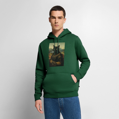 Mona Lisa… aber es ist eine Katze | Männer Premium Hoodie - Flaschengrün