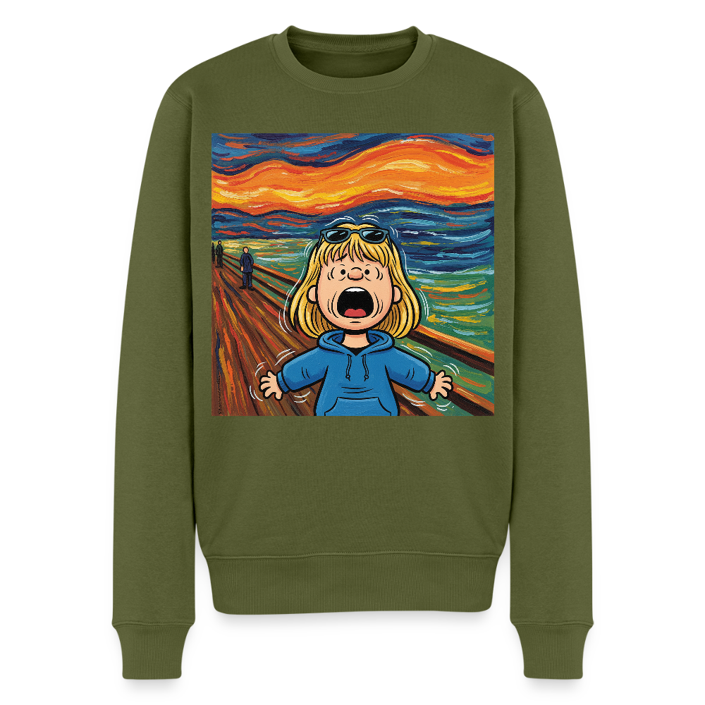 Der Schrei… manchmal bist du es selbst |  Männer Premium Pullover - Khaki