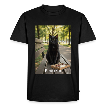 Forrest Cat – Krümel wartet | Männer Premium T-Shirt - Schwarz