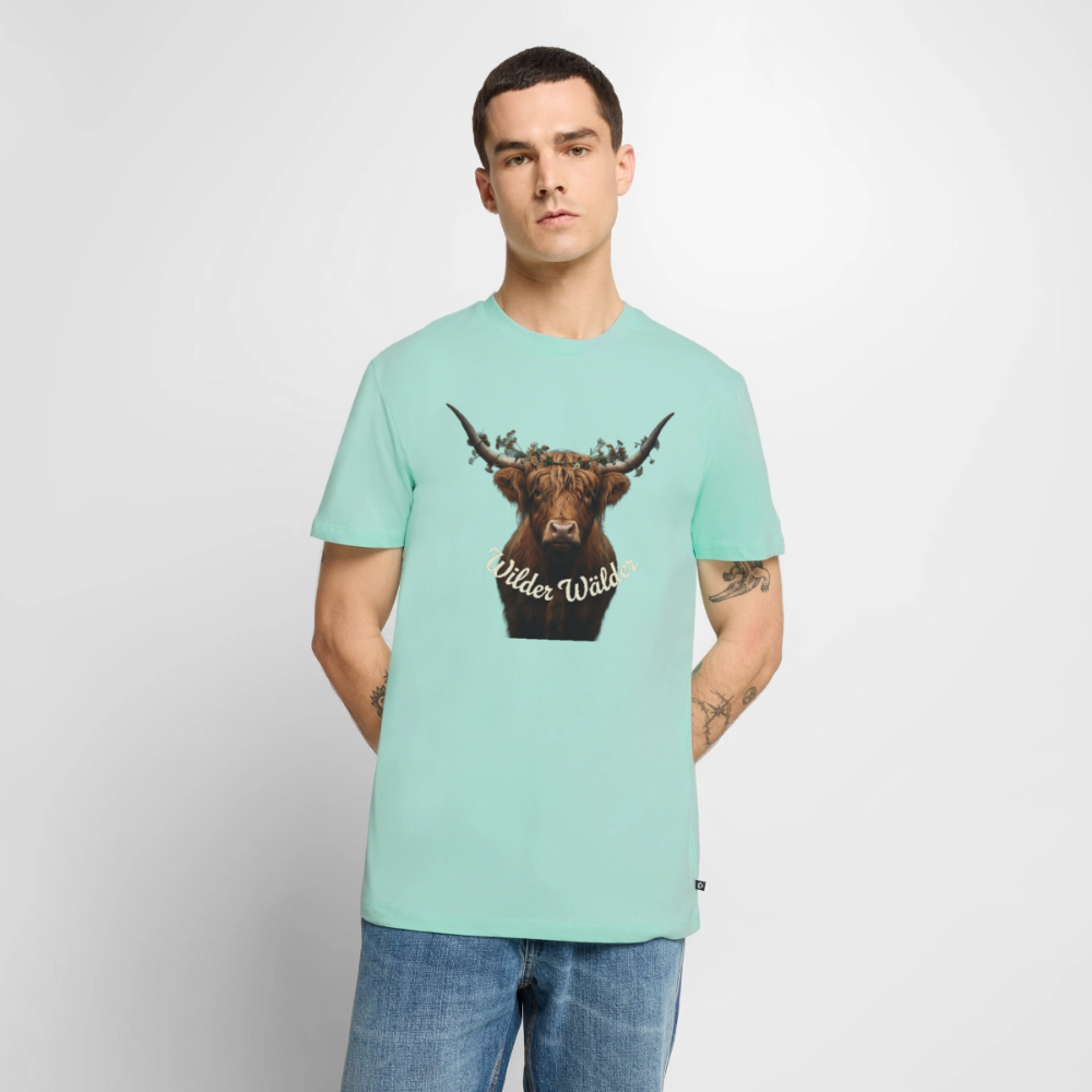 Wilder Wälder – Schwarzwald Highland Rind | Männer Premium T-Shirt - Mint 