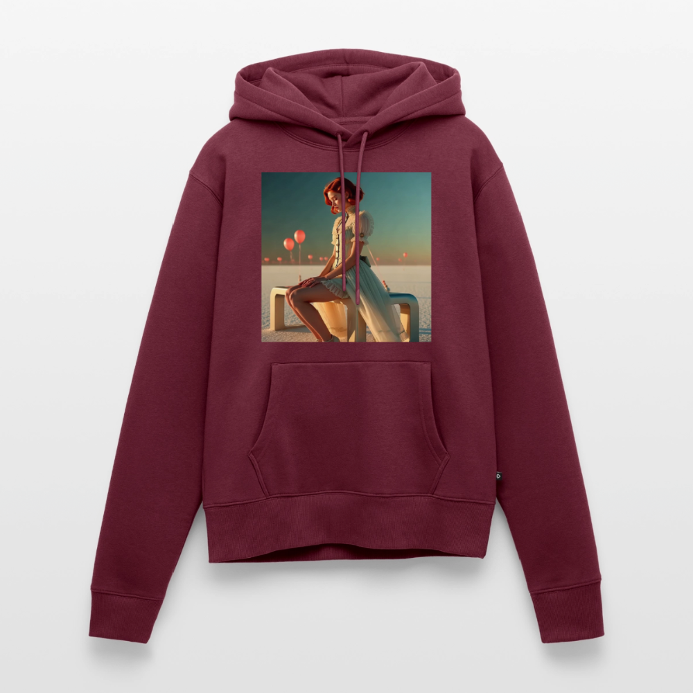 Leise Gedanken bei lauter Farben | Frauen Premium Hoodie - Burgunderrot