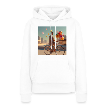 Fahrt ins Ungewisse (mit Blumen) | Frauen Premium Hoodie - Weiß