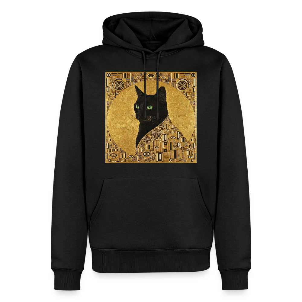 Adele… aber sie schnurrt – Goldene Katze à la Klimt | Männer Premium Hoodie - Schwarz