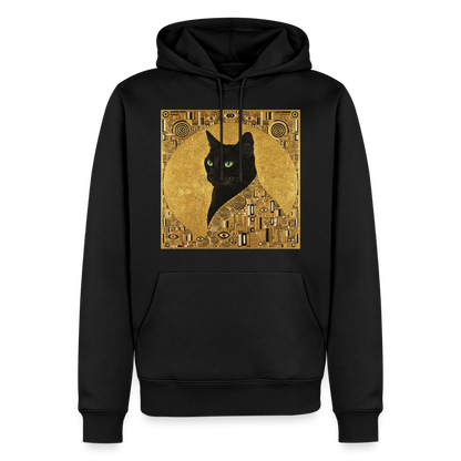 Adele… aber sie schnurrt – Goldene Katze à la Klimt | Männer Premium Hoodie - Schwarz