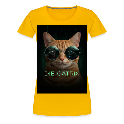 Die Catrix – Krümel erwacht | Frauen Premium T-Shirt - Sonnengelb